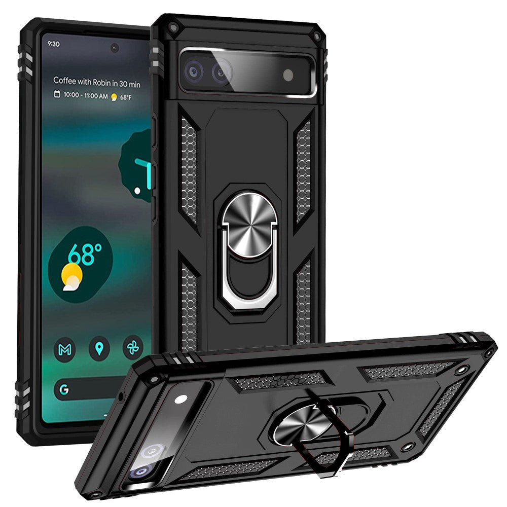 Coque de protection bague noir Google Pixel 6A 5G