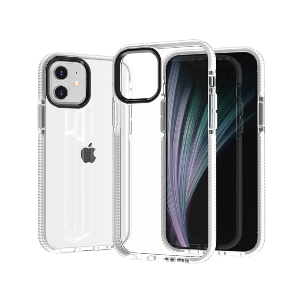 Coque de protection transparent renforcé bord blanc IPhone 12/12 Pro