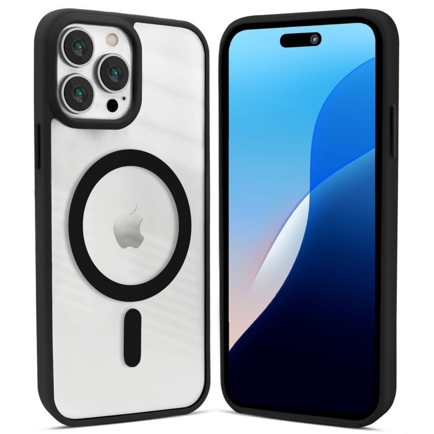 Coque transparente MagSafe rigide avec bord de couleur - IPhone 16 PRO