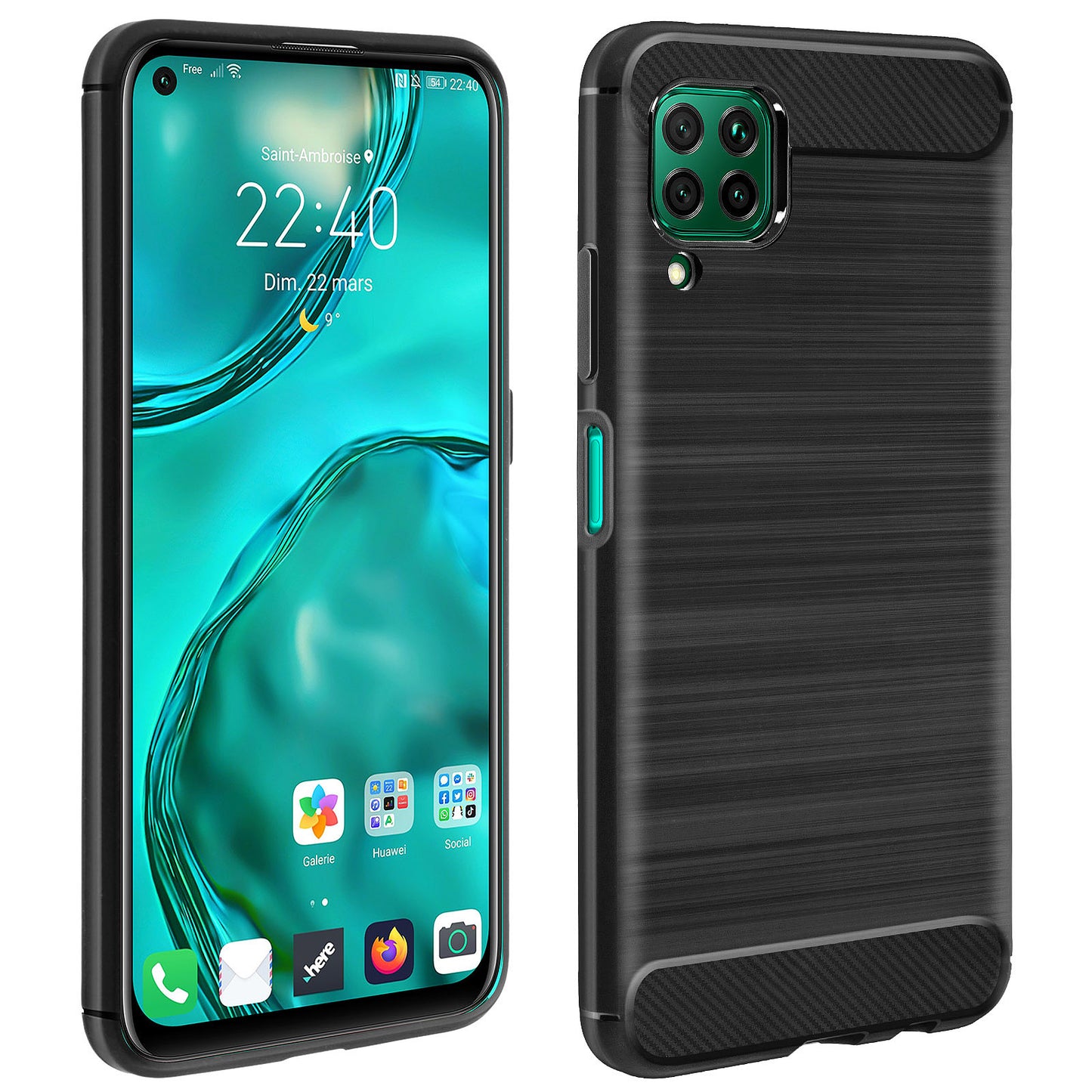 Coque Huawei P40 Lite Carbone