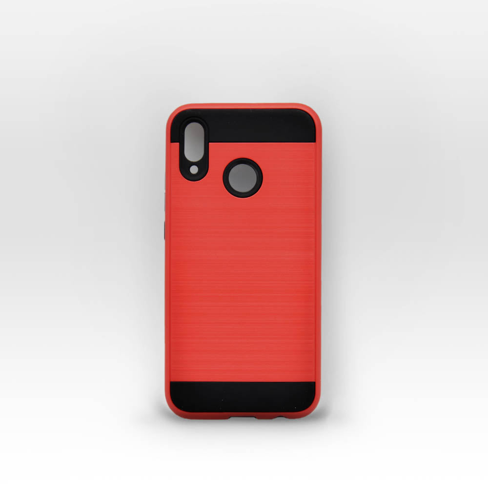 P20 Lite - Coque Carbone Rouge
