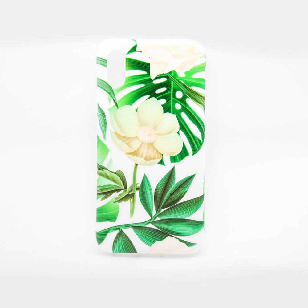 Coque motif feuilles fleur IPhone XR