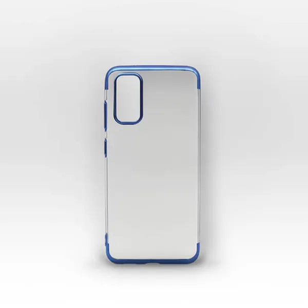 SAMSUNG Galaxy S20 - Coque Transparente Bord Bleu