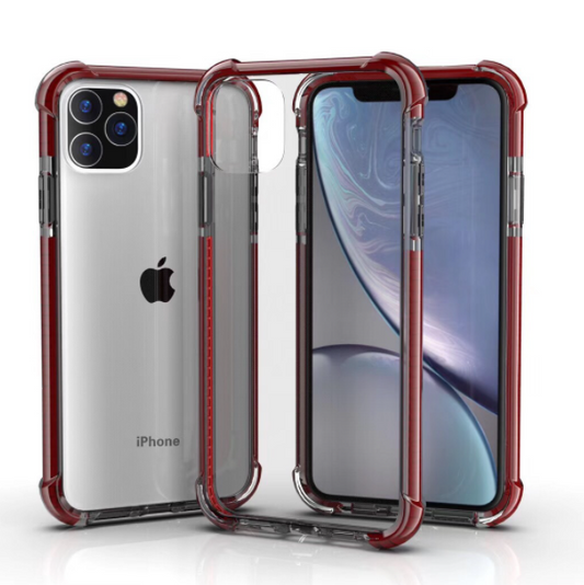 Coque Rouge transparente renforcée iPhone 15