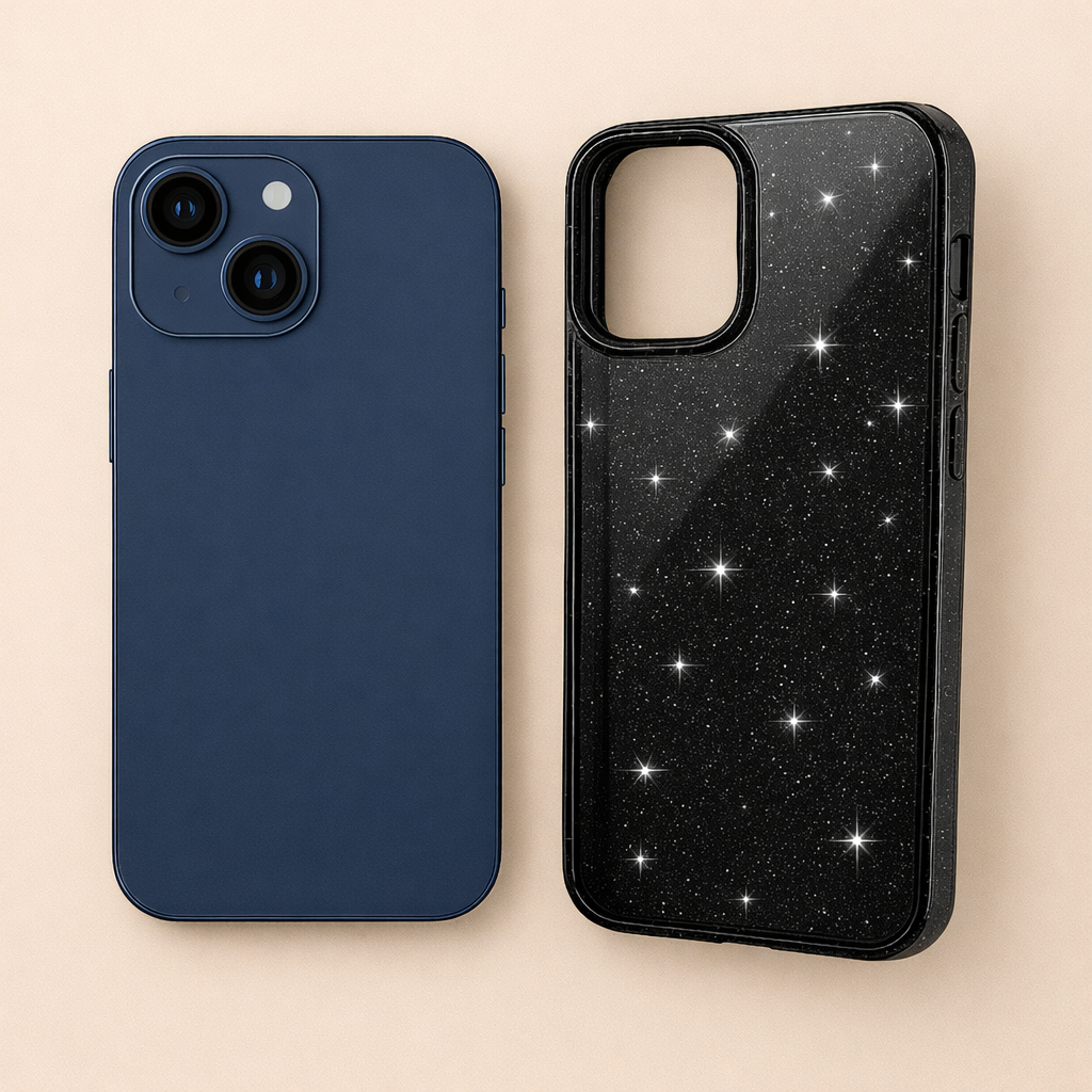 Coque Rigide Pailletée Transparente - iPhone 14 + et 15 +