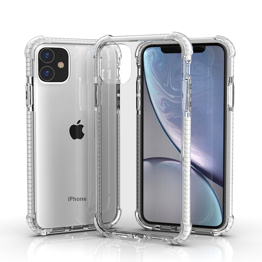 Coque de protection transparente renforcée bord blanc  IPhone 11