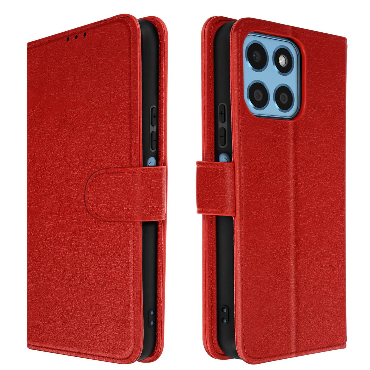 Étui portefeuille rouge - Honor 70 Lite