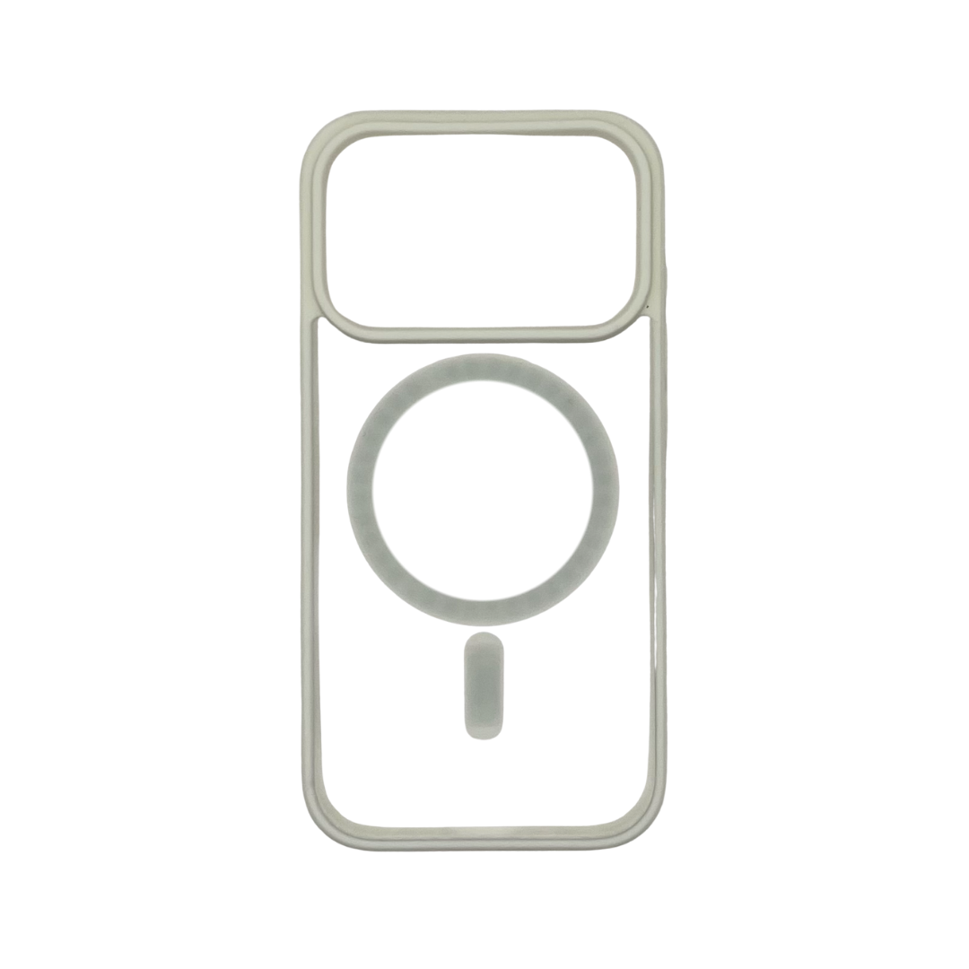 Coque transparente MagSafe rigide avec bord de couleur - iPhone 17 Promax