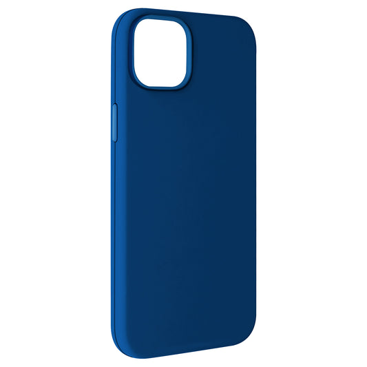 Coque silicone iPhone 15 bleu cobalt