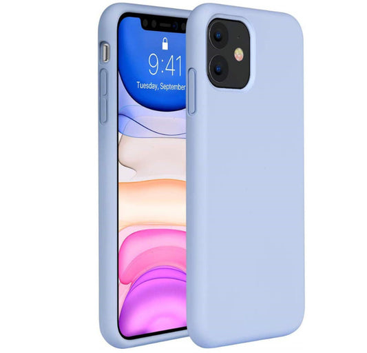 Coque silicone bleu lavande iPhone 11
