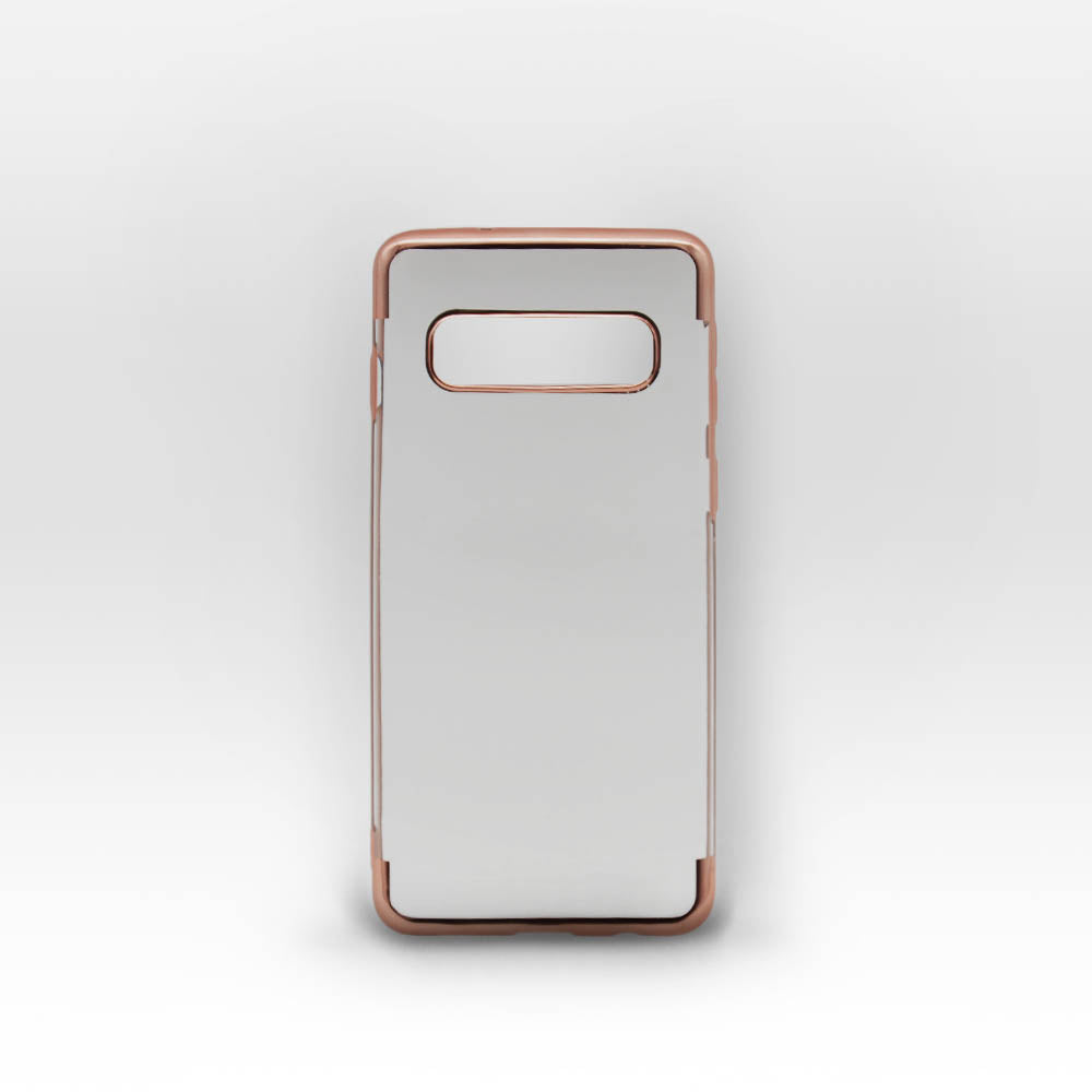 SAMSUNG Galaxy S10 - Coque Transparente Bord Rose