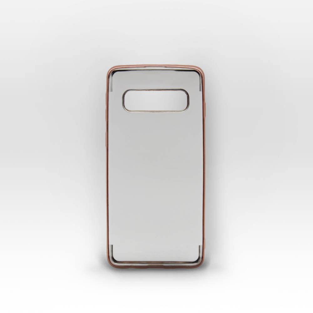 SAMSUNG Galaxy S10 - Coque Transparente Bord Rose